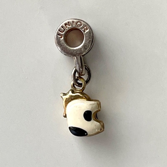 Amore & Baci Italy 925 Sterling Silver Cow Dangling Bracelet Charm - Picture 2 of 3